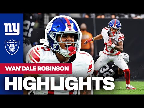 Highlights: Wan'Dale Robinson | Giants vs. Raiders | Week 17