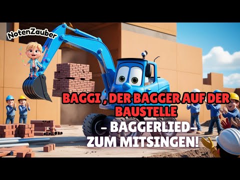 Baggi, der Bagger Auf der Baustelle  |  Kinderlied zum Mitsingen | Baggerlied | Kinderlied