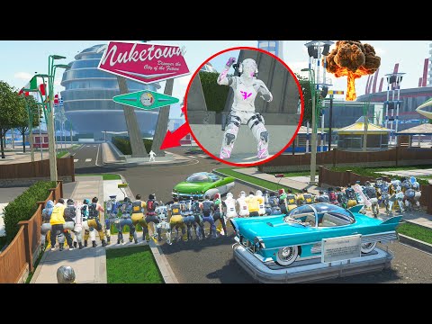 I WAS HIDING OUTSIDE THE MAP FROM ALL 26 OF THEM ON NUKETOWN!?!?