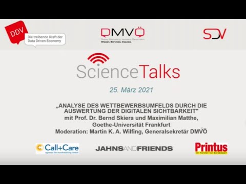 Science Talk " Analyse des Wettbewerbsumfelds" mit Prof. B. Skiera und Max Matthe, Goethe-Uni, FFM