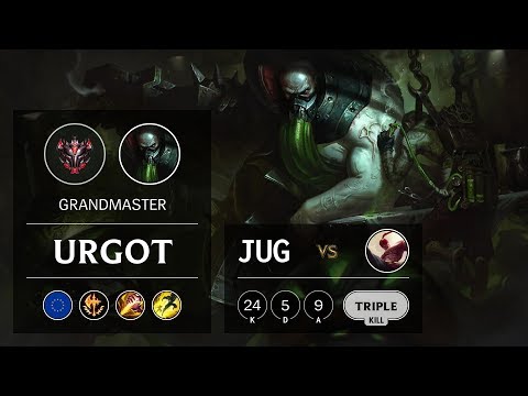 Urgot Jungle vs Lee Sin - EUW Grandmaster Patch 9.6