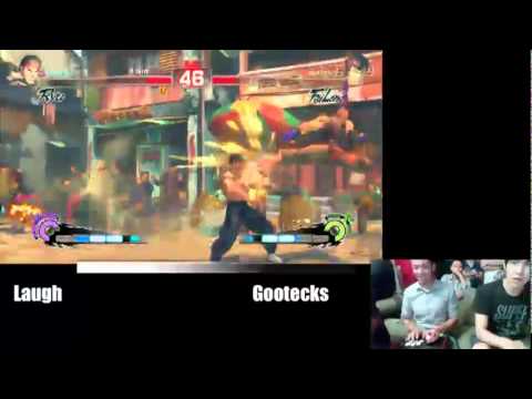 SSF4 AE: Laugh (Ryu) vs gootecks (Rose/FeiLong) - Crosscounter stream (Pre Evo 2011)
