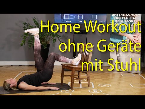 Gymnastik mit dem Stuhl und ohne Geräte für zu Hause, Hometraining mit Sara vom Come back aus Buer