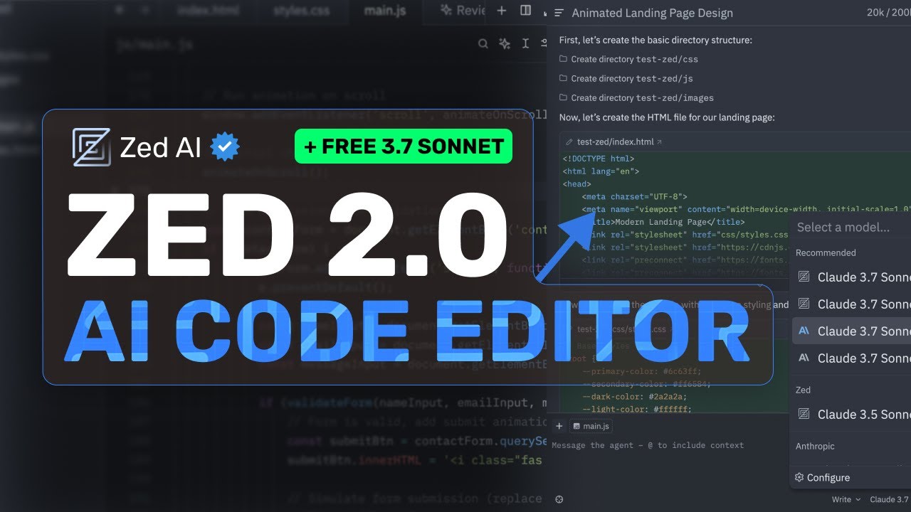 Zed AGENTIC AI Code Editor: Stop Using Cursor! This FASTEST AI Code EDITOR IS AMAZING!