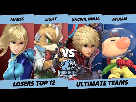 Frostbite 2020 SSBU Losers Top 12 - Marss & Light Vs. Uncivil Ninja & Myran Ultimate Teams - SSBU