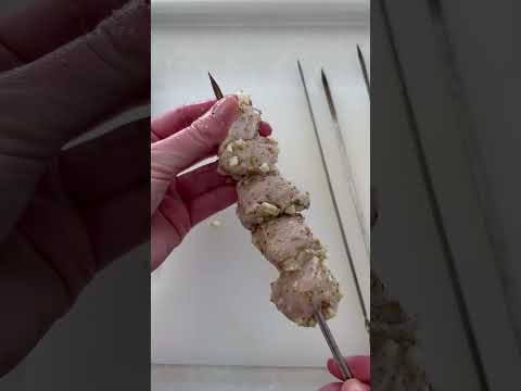 ✨Autêntica✨Receita de souvlaki de frango grego!!🤯#fyp #shorts #food #eats #dinner #chicken