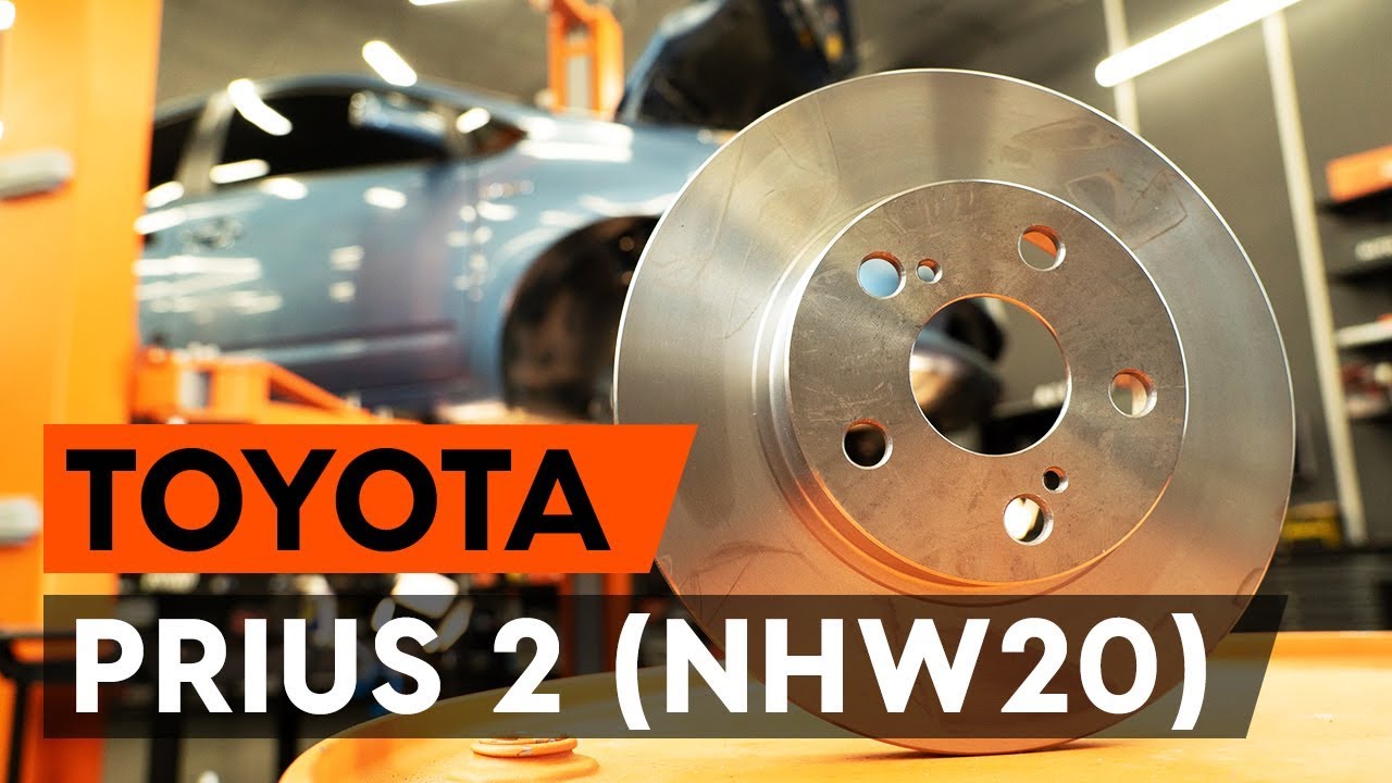 Como mudar discos de travão da parte dianteira em Toyota Prius 2 - guia de substituição