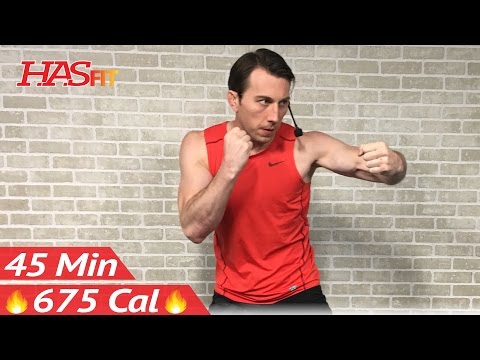 45 Min Ultimate Cardio Kickboxing Workout - MMA Training & UFC Kickbox Workout Class for Women & Men