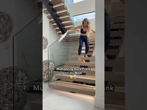 OMG!! 😱 the Ultimate Duck Prank on mom and then this happened!  #shorts #family #chaos