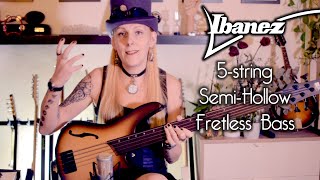 Video thumbnail for Ibanez SRH505F (5-String Fretless Bass - Semi-Hollow) | Review by Alexandra Zerner by Alexandra Zerner