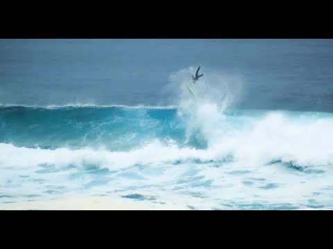 Aerial footage of a big swell at Hossegor 