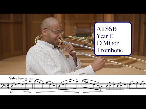 ATSSB Year E Tenor Trombone Etude #1 D Minor Böhme (Voxman Selected Studies)