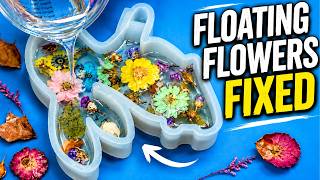 This UV RESIN TRICK Stops Flowers Floating in Resin