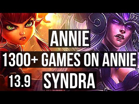 ANNIE vs SYNDRA (MID) | 2.0M mastery, 1300+ games, 11/3/15 | KR Master | 13.9