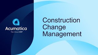 Change order management demo