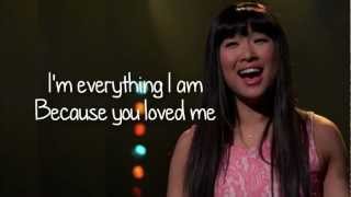Glee - Because You Loved Me (Lyrics)