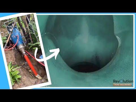 Sewer Relining a Vertical Shaft With 10 Changes of Direction! This Was a Very Technical Job!