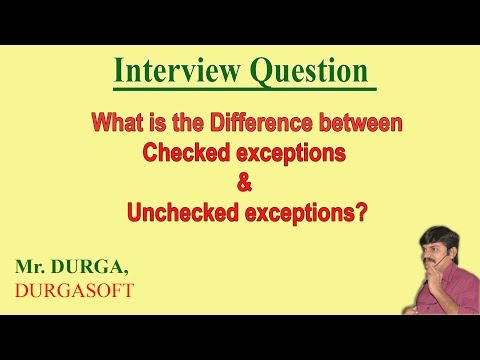 Difference between Checked exceptions and Unchecked exceptions