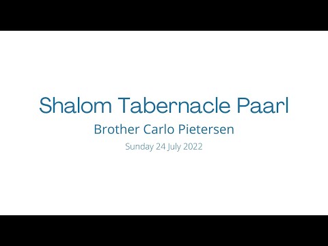 2022-0724AM - Brother Carlo Pietersen - The Purpose Of Your Calling