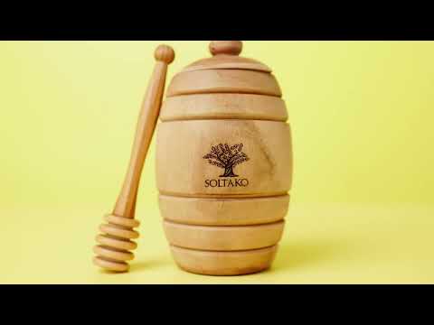 SOLTAKO Olive Wood Honey Container
