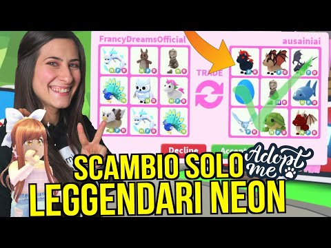 Scambio solo LEGGENDARI NEON in un SERVER RICCO 😱 Roblox ADOPT ME ITA By FrancyDreams
