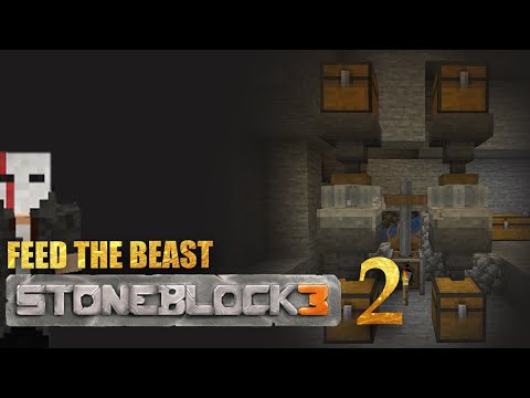 Automated Millstones - Minecraft FTB Stoneblock 3 - Episode 2