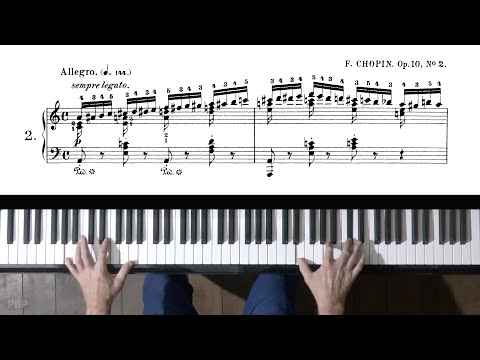 Chopin Etude Op.10 No.2 (♩= 144) P. Barton, FEURICH piano