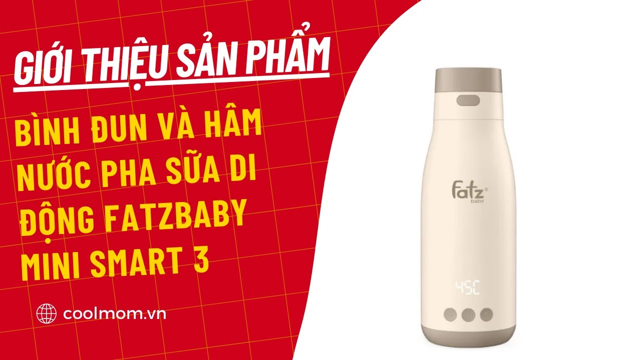 Bình đun và hâm nước pha sữa di động Fatzbaby Mini Smart 3 FB3621FD