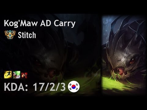 Kog'Maw AD Carry vs Ashe - Stitch - KR Challenger Patch 7.8