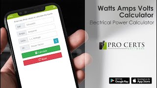Watts Amps Volts Calculator for Android | Version 3.6