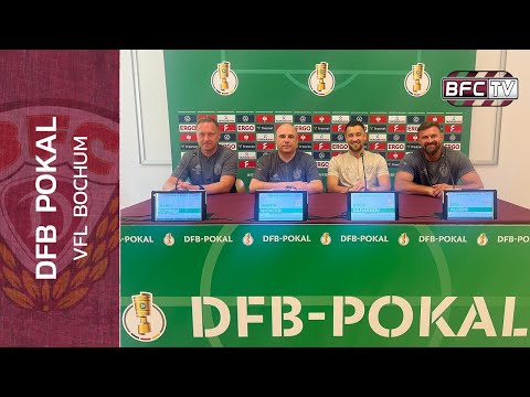 BFC-TV: Pressekonferenz im Vorfeld der Partie BFC Dynamo - @VfLBochum1848. 1. Runde DFB-Pokal - 2025