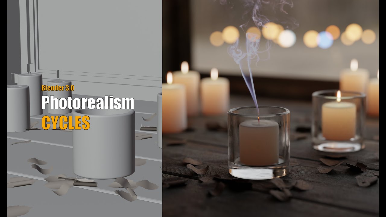 How to Create a Simple Photorealistic Candle scene in Blender