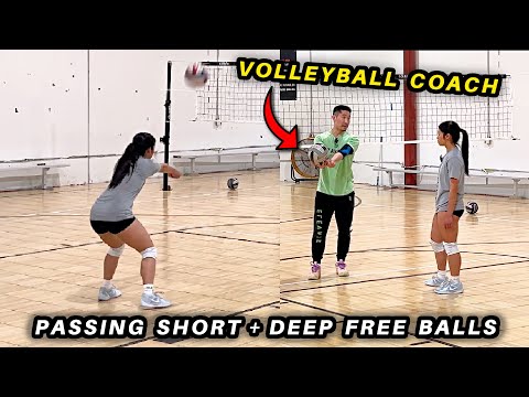How To Pass Short + Deep Free Balls | Volleyball Lesson with Coach Donny thumbnail