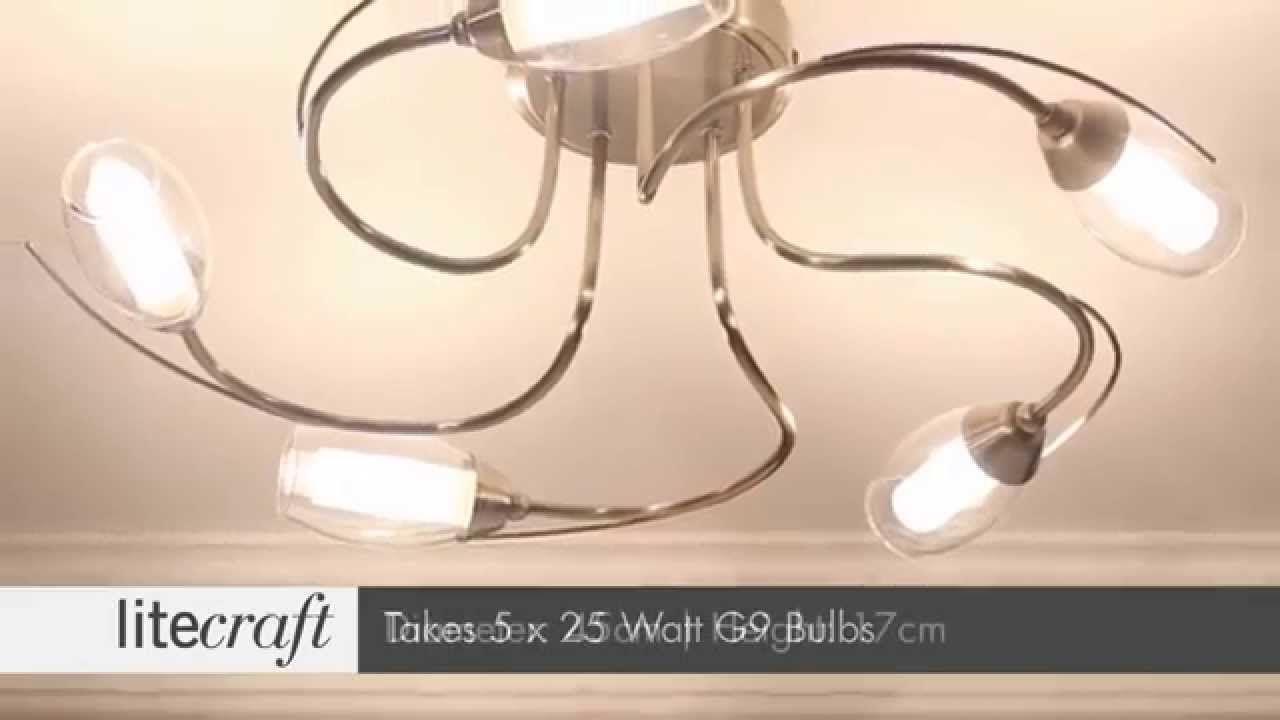 Watch video Alex 5 Light Ceiling Flush - Antique Brass| Litecraft - Lighting Your Home Now Alex 5 Light Ceiling Flush - Antique Brass| Litecraft - Lighting Your Home