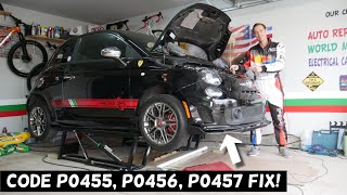 FIAT 500 CODE P0455 P0456 P0457 EVAP SYSTEM LEAK FIX, FIAT 500 ABARTH