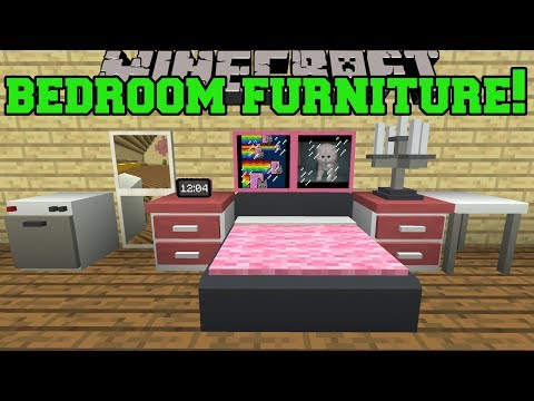 Minecraft: BEDROOM FURNITURE!!! (MIRRORS, DIGITAL CLOCKS, PAINTINGS, & MODERN BEDS!) Mod Showcase