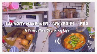 A Day In My Life ~ IKEA LINNMON for Laundry • Groceries • Re-organize Kitchen • Tteobokki Recipe