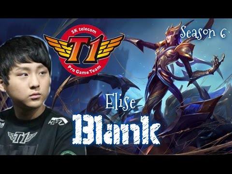 SKT T1 Blank ELISE vs Kindred Jungle - Patch 6.1 KR | League of Legends