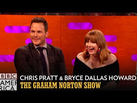 ジュラシックワールド２撮影裏話(Chris Pratt & Bryce Dallas Howard Swam In Urine During Jurassic World 2 - The Graham Norton Show)