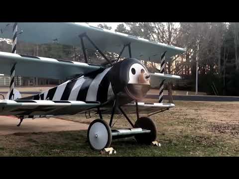 Fokker Dr.I "110" Le Rhone full power run up