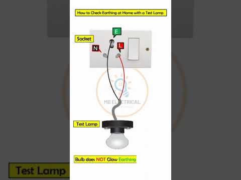 How to Check Earthing at Home with Test Lamp #electrical #wiring