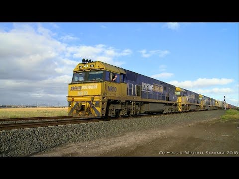 1MP2 Pacific National Steel & Container Train - PoathTV Australian Railways