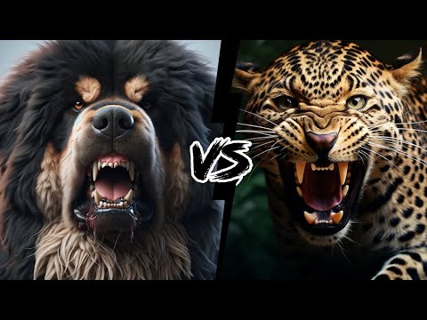 MASTIM TIBETANO VS LEOPARDO - Quem ganharia uma luta?