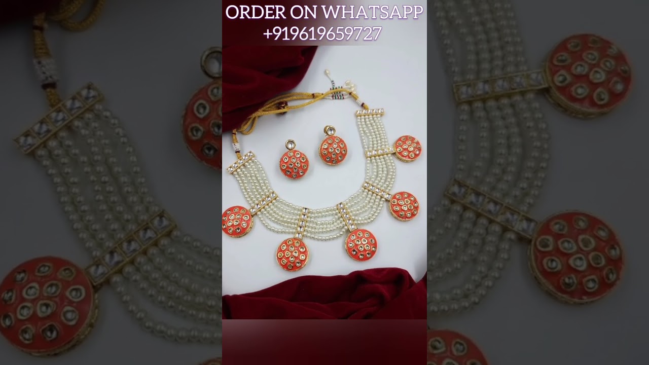 Discover Festive Party Wear Kundan Meenakari Pearl Necklace Sets Online at ₹1130
