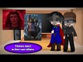 Heroes react to their villains ☆ |Thanos| and |Scarlet Witch| 1/? ♡