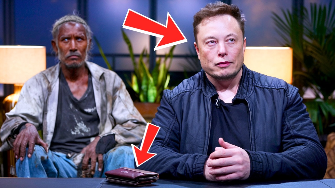 Elon Musk hires a homeless man for Tesla and tests him by leaving his wallet on the table....