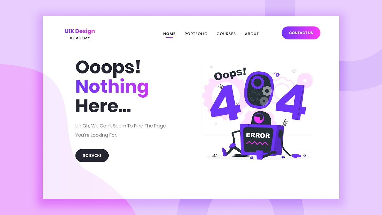 Day-08 | 404 Page Design