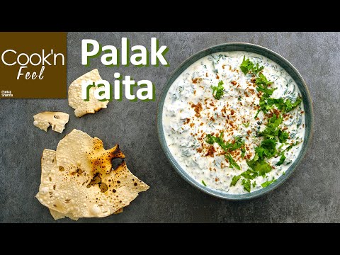 Palak Raita Indian Recipe 𑁍 Cook'n feel
