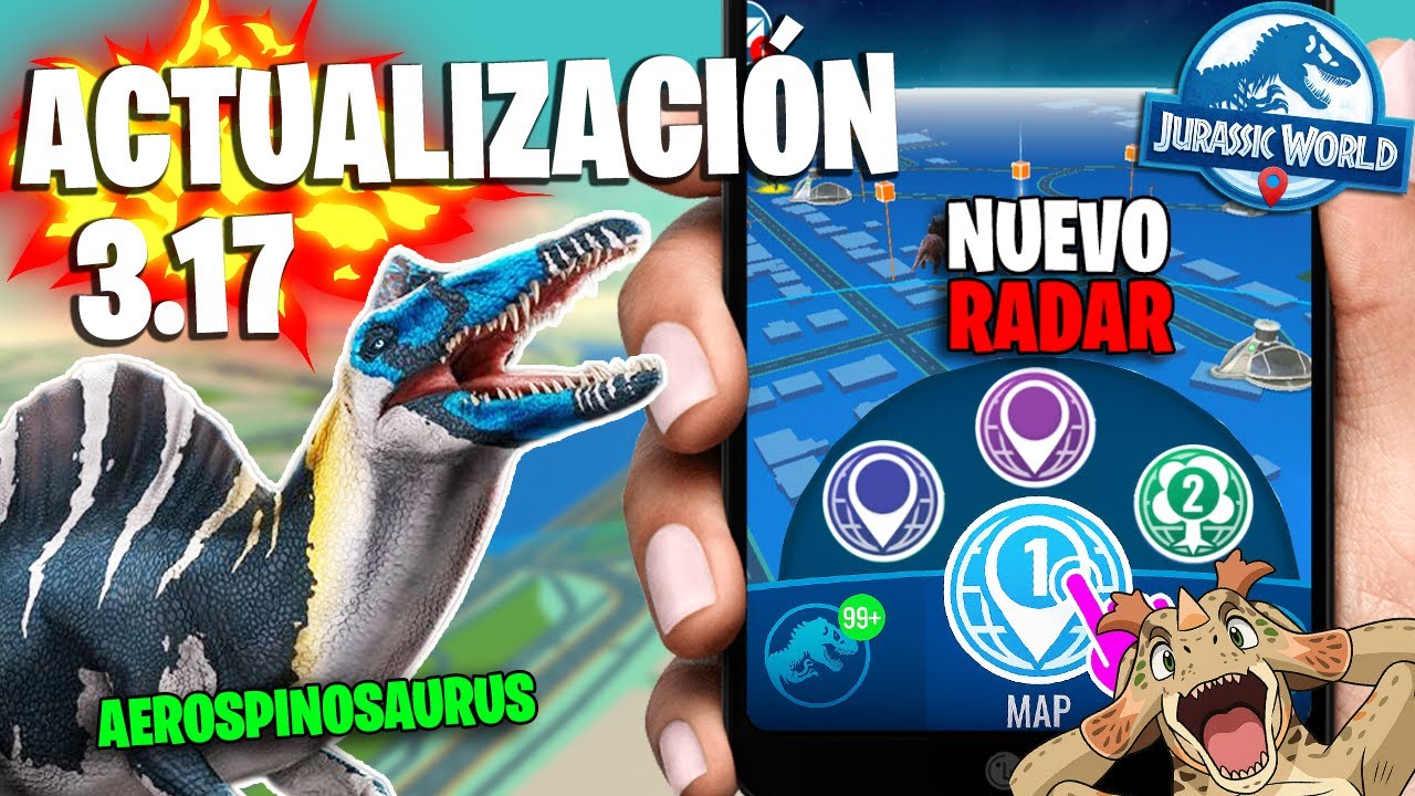 AEROSPINOSAURUS, NYCTOPERYX, MAPA NUEVO... La ÚLTIMA GRAN ACTUALIZACION 3.17 Jurassic World Alive