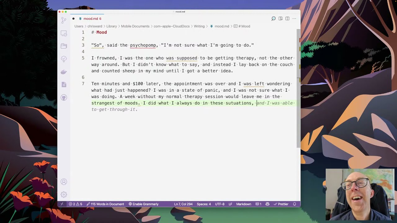 Creative writing with GitHub copilot